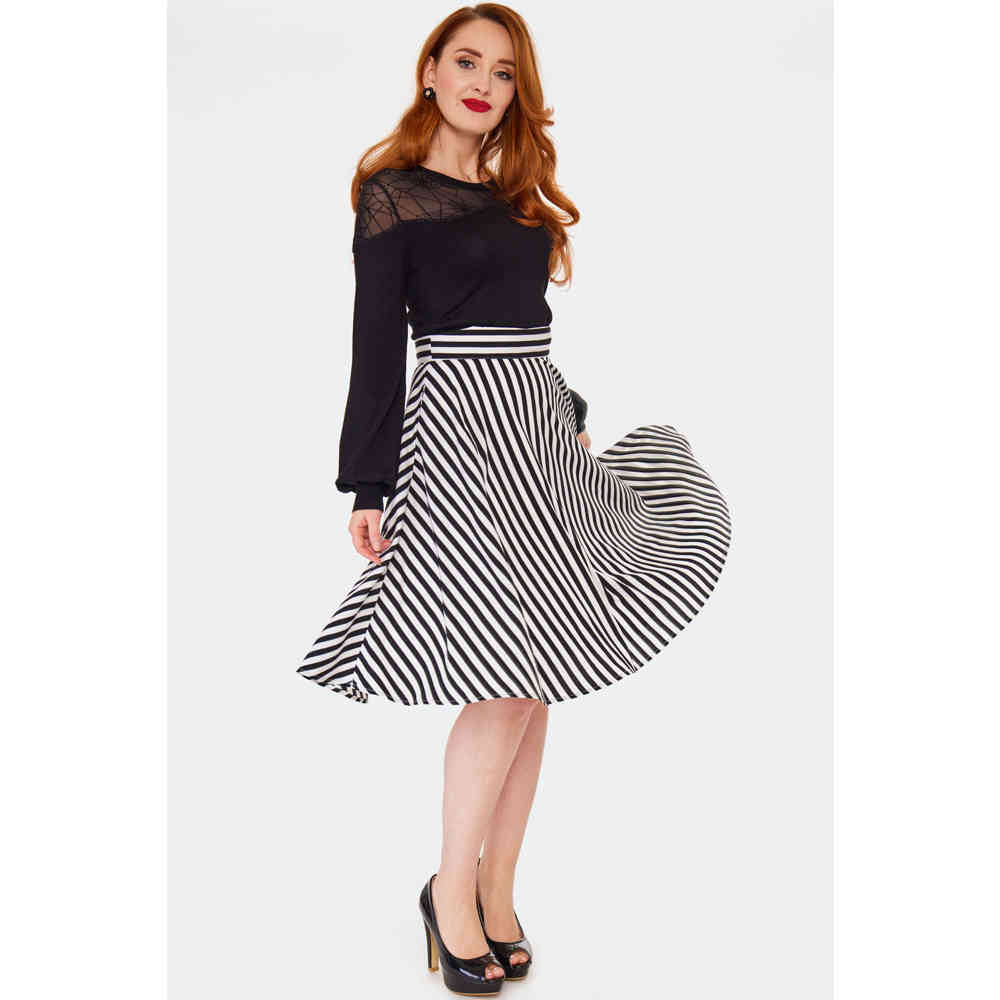 Voodoo Vixen - Mesh Panel Long Sleeves Chandail - Noir